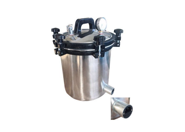 24L Steam Sterilization Equipment Dual Eletric Or Gas Heated System Autoclave